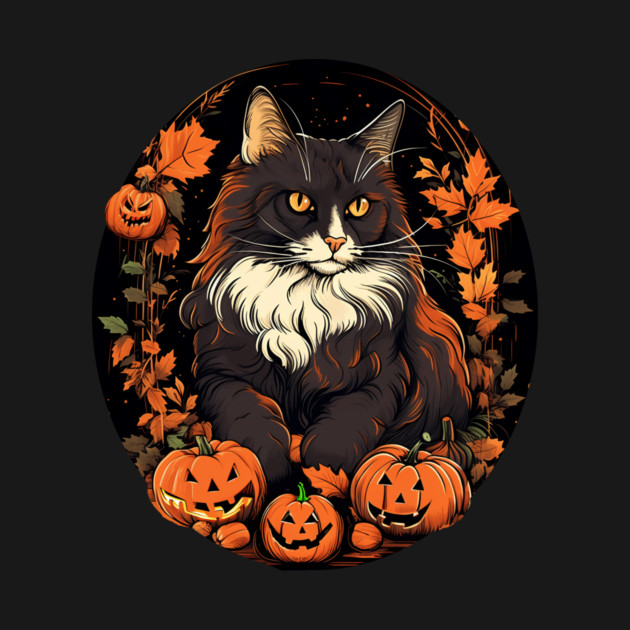Norwegian Forest Cat Halloween, Cat Lover by logiamerch