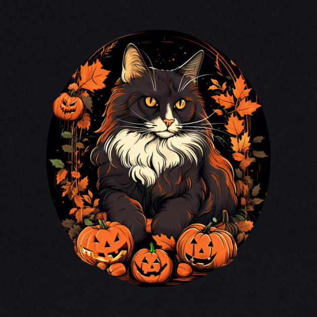 Norwegian Forest Cat Halloween, Cat Lover by logiamerch