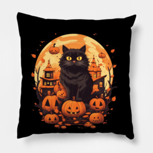 Norwegian Forest Cat Halloween, Cat Lover Pillow