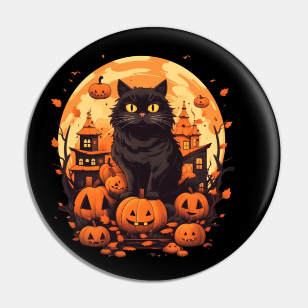 Norwegian Forest Cat Halloween, Cat Lover Pin by logiamerch