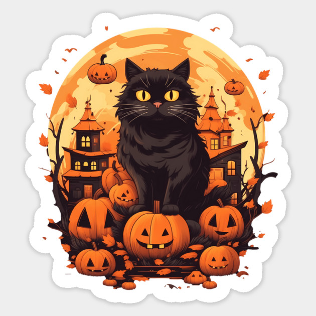 Norwegian Forest Cat Halloween, Cat Lover Sticker by logiamerch