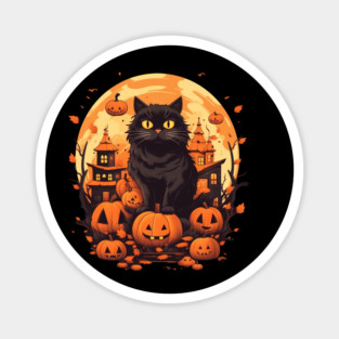 Norwegian Forest Cat Halloween, Cat Lover Magnet