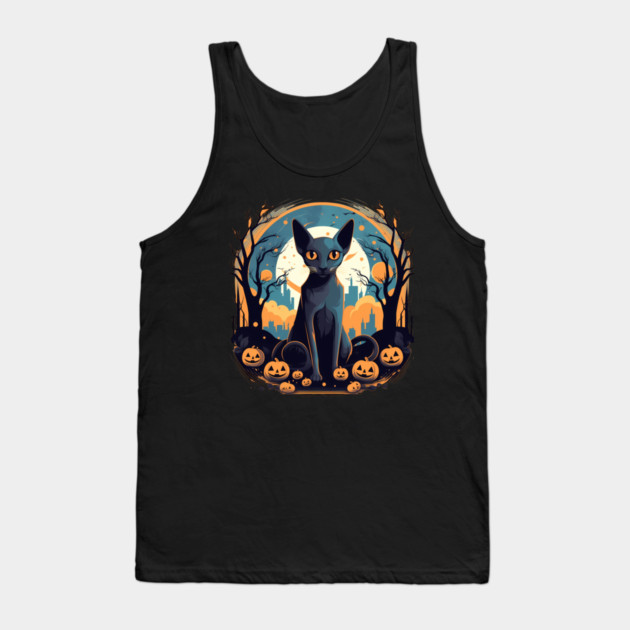Oriental Shorthair Cat Halloween, Cat Lover Tank Top by logiamerch