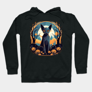 Oriental Shorthair Cat Halloween, Cat Lover Hoodie