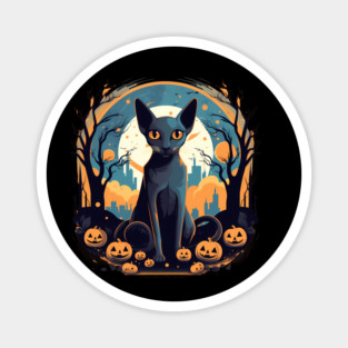 Oriental Shorthair Cat Halloween, Cat Lover Magnet