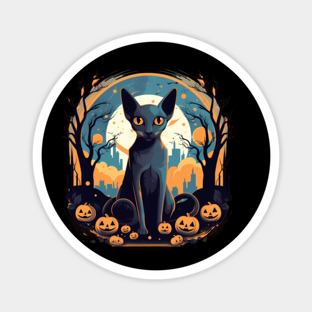 Oriental Shorthair Cat Halloween, Cat Lover Magnet by logiamerch