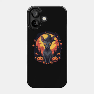 Oriental Shorthair Cat Halloween, Cat Lover Phone Case