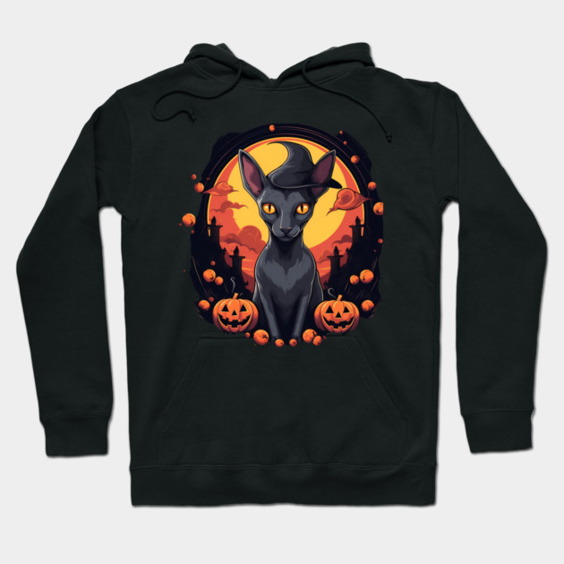 Oriental Shorthair Cat Halloween, Cat Lover Hoodie by logiamerch