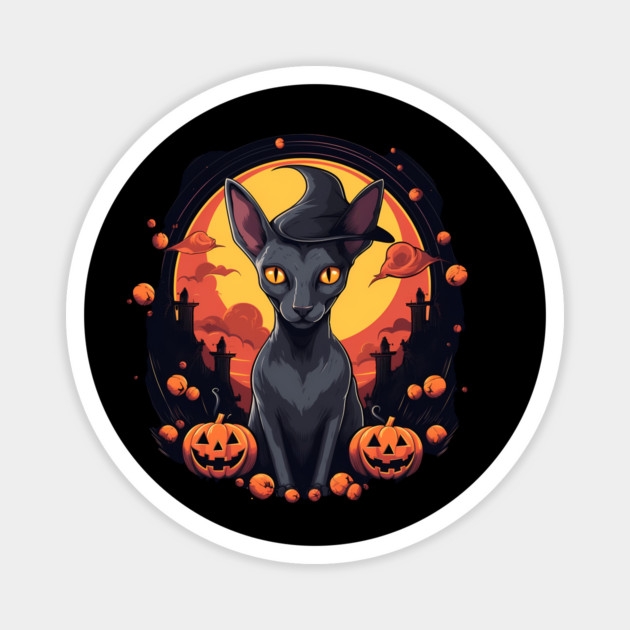 Oriental Shorthair Cat Halloween, Cat Lover Magnet by logiamerch