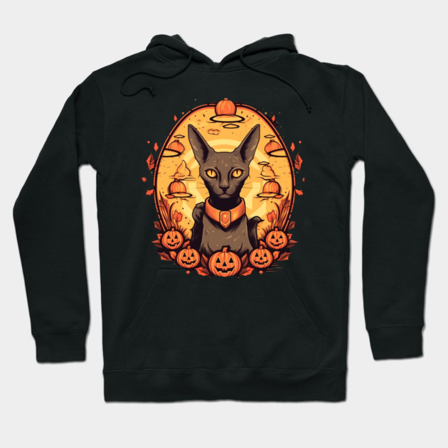 Oriental Shorthair Cat Halloween, Cat Lover Hoodie by logiamerch