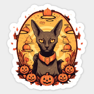 Oriental Shorthair Cat Halloween, Cat Lover Sticker