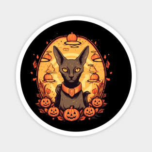 Oriental Shorthair Cat Halloween, Cat Lover Magnet