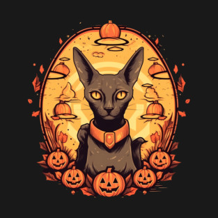Oriental Shorthair Cat Halloween, Cat Lover T-Shirt