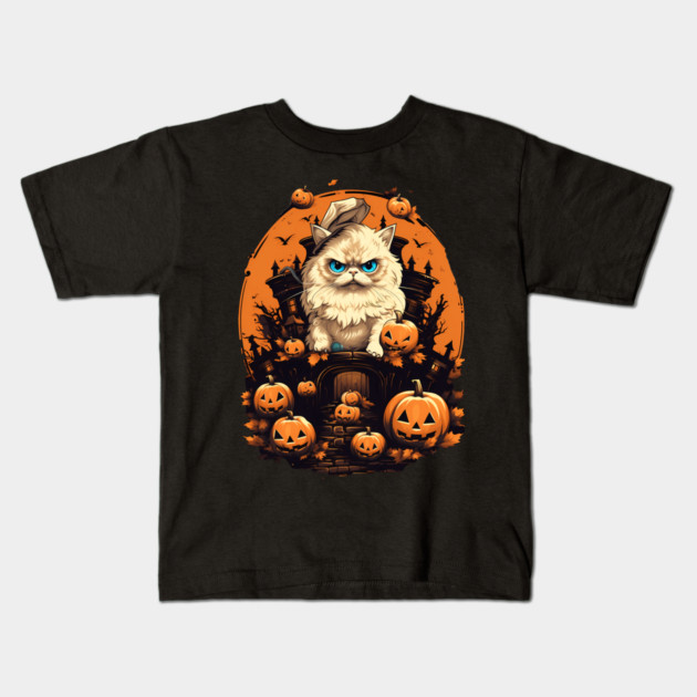 Persian Cat Cat Halloween, Cat Lover Kids T-Shirt by logiamerch