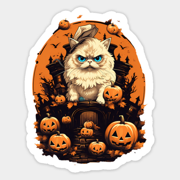 Persian Cat Cat Halloween, Cat Lover Sticker by logiamerch