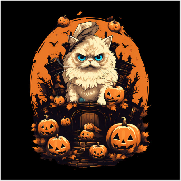 Persian Cat Cat Halloween, Cat Lover Wall Art by logiamerch