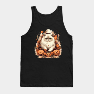 Persian Cat Cat Halloween, Cat Lover Tank Top