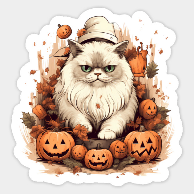 Persian Cat Cat Halloween, Cat Lover Sticker by logiamerch