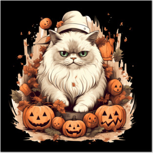 Persian Cat Cat Halloween, Cat Lover Posters and Art
