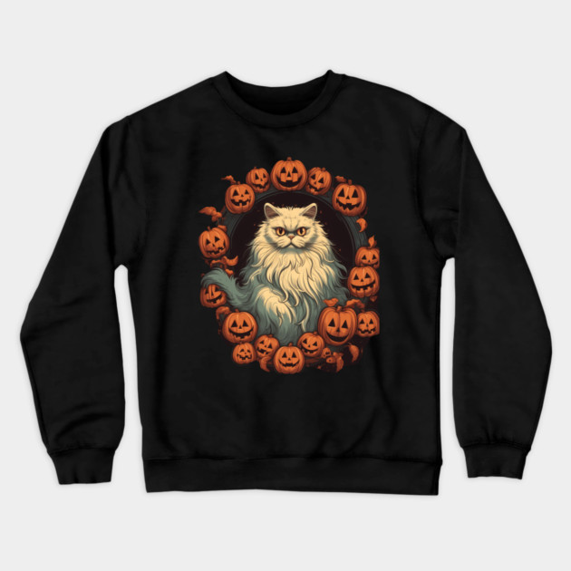 Persian Cat Cat Halloween, Cat Lover Crewneck Sweatshirt by logiamerch