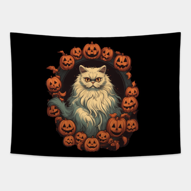 Persian Cat Cat Halloween, Cat Lover Tapestry by logiamerch