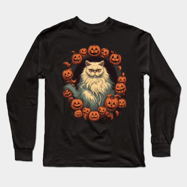 Persian Cat Cat Halloween, Cat Lover Long Sleeve T-Shirt by logiamerch