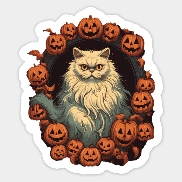 Persian Cat Cat Halloween, Cat Lover Sticker by logiamerch