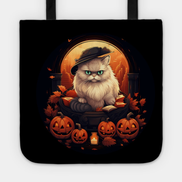 Persian Cat Halloween, Cat Lover Tote by logiamerch