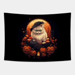 Persian Cat Halloween, Cat Lover Tapestry