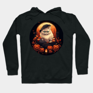 Persian Cat Halloween, Cat Lover Hoodie