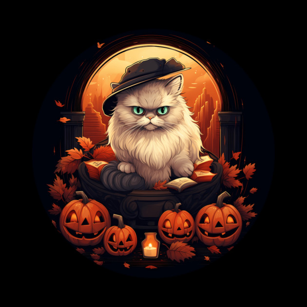Persian Cat Halloween, Cat Lover by logiamerch