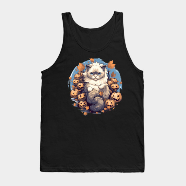 Ragdoll Cat Halloween, Cat Lover Tank Top by logiamerch
