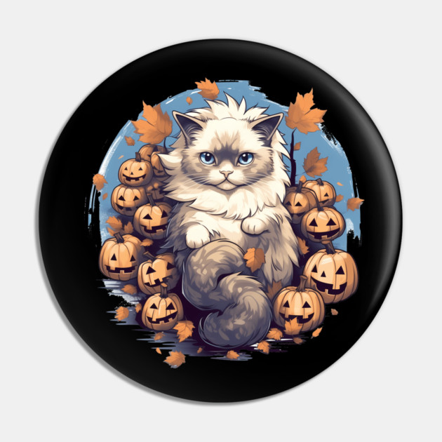 Ragdoll Cat Halloween, Cat Lover Pin by logiamerch