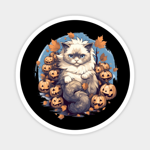 Ragdoll Cat Halloween, Cat Lover Magnet by logiamerch