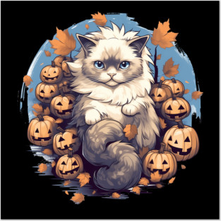Ragdoll Cat Halloween, Cat Lover Posters and Art