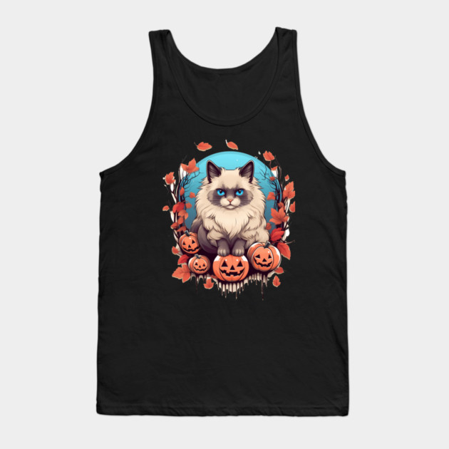 Ragdoll Cat Halloween, Cat Lover Tank Top by logiamerch