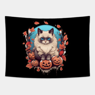 Ragdoll Cat Halloween, Cat Lover Tapestry