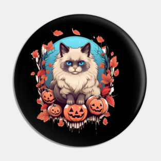 Ragdoll Cat Halloween, Cat Lover Pin