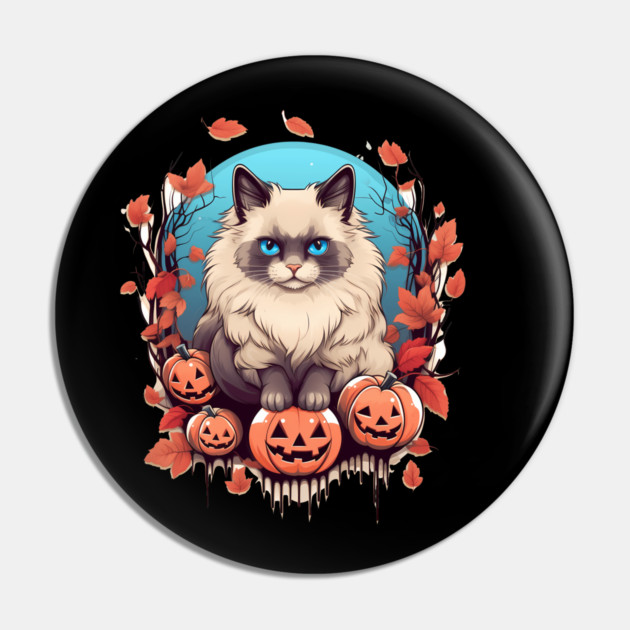 Ragdoll Cat Halloween, Cat Lover Pin by logiamerch