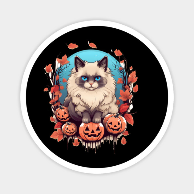 Ragdoll Cat Halloween, Cat Lover Magnet by logiamerch