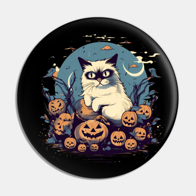 Ragdoll Cat Halloween, Cat Lover Pin by logiamerch