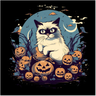 Ragdoll Cat Halloween, Cat Lover Posters and Art