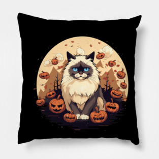 Ragdoll Cat Halloween, Cat Lover Pillow