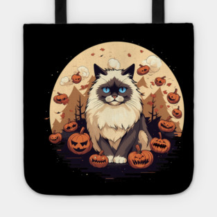 Ragdoll Cat Halloween, Cat Lover Tote
