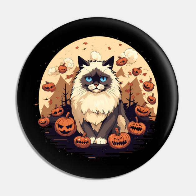 Ragdoll Cat Halloween, Cat Lover Pin by logiamerch