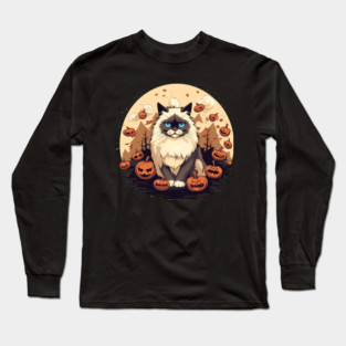 Ragdoll Cat Halloween, Cat Lover Long Sleeve T-Shirt