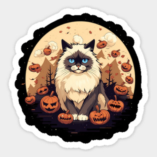Ragdoll Cat Halloween, Cat Lover Sticker