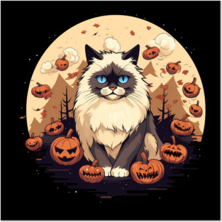 Ragdoll Cat Halloween, Cat Lover Posters and Art