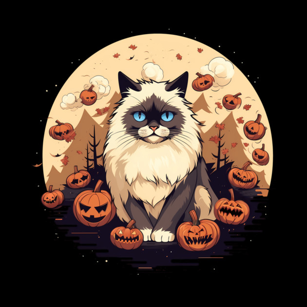 Ragdoll Cat Halloween, Cat Lover by logiamerch