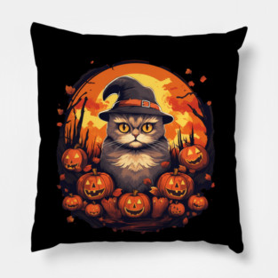 Scottish Fold Cat Halloween, Cat Love Pillow